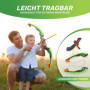 Bogenkönig Kit de tir à l'arc | Flèche et arc pour enfants avec flashs LED, 10 flèches à ventouse, 1 cible cible, 1 support de f