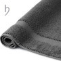 herzbach home - Tapis de Bain 100% Coton | 50 x 80 cm Lot de 2 | Tapis de Douche | Absorbant | Anthracite