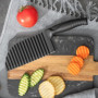 Marindo Coupe-frites, fruits et légumes, etc. Lame en acier inoxydable de 17 cm pour des coupes attrayantes