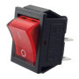 Interrupteur à bascule 4 broches 16 A 250 V AC 28 x 21 mm - Bascule rouge - Éclairage LED