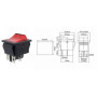 Interrupteur à bascule 4 broches 16 A 250 V AC 28 x 21 mm - Bascule rouge - Éclairage LED