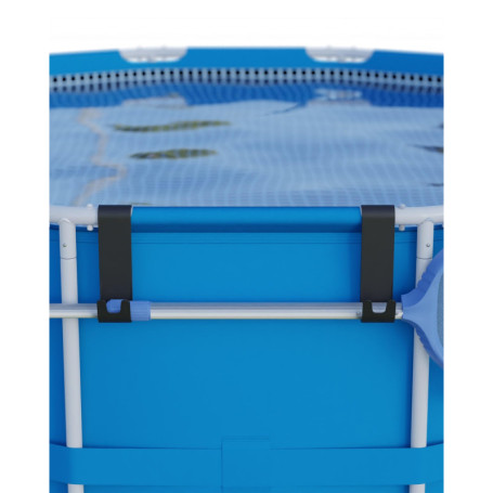 Carrie Box Support d'épuisette, Gris | 2 Supports | Support pour épuisette de Piscine | Rangement pour Accessoires de Piscine | 