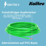 Kalitec Câble de câblage X07V-K 1,5 mm² vert - 10 m - Flexible - En PVC - Toron 1,5 mm² - Câblage à fils fins - Câble unique - C