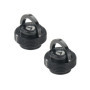 Campingmoon BKM-107-2P Lot de 2 couvercles pour bidon standard de camping avec valve Lindal EN417 Noir