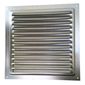250x250mm Métal Grille de Ventilation avec filet contre les moustiques, Conduit Extraction Contrôle de l'humidité, Système de Ve