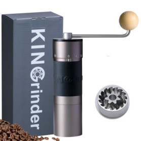 KINGrinder K6 Moulin à café manuel avec 200 degrés de mouture réglables pour Aeropress, French Press, Drip, Expresso, capacité 3