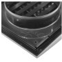 H&C VENT Grille Aeration 150x150mm Ø 100mm Noir avec Curseur Moustiquaire │ Evacuation Caches Tuyau Ventilateur │ d'Extraction V