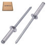 SKIR'CO (100 pièces) Rivets aveugles en aluminium 3,0 x 14 mm, mandrin en acier, rivets pop, tête fraisée