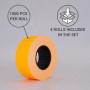 SKIR'CO (4 rouleaux) Etiquettes Prix Pistolet 21 x 12 mm couleur orange, Etiquettes Prix, 4000 Autocollants Prix
