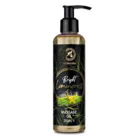 Huile de Massage Bright Lemongrass 200ml - Huile pour Soin du Corps - Massage Amusant - Huile Relaxante pour les Partenaires - H