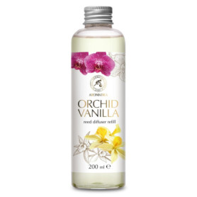 Recharge Diffuseur de Orchidée-Vanille 200ml - Parfum Floral - Fraîche et Durable Arôme - Desodorisant Maison - Assainisseurs de