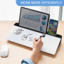 Hivexagon Tableau blanc de bureau avec 4 compartiments, emplacement pour téléphone et tablette + mini tableau blanc magnétique s