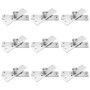 8pcs Charnière Pivotante de Porte Charnières à Pivot Central avec Vis de Fixation en Acier Inoxydable Rotation à 360 Degrés Char