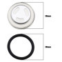 2 Ensembles 18mm Joint de Verre de Vue Remplacement pour Moto Frein Avant Arrière Embrayage Maître-Cylindre Réservoir Miroir de 