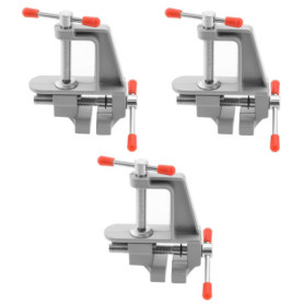 OTOTEC 3 Pièces Mini Étau d'établi Pince Étau de Travail Portable Étau en Alliage d'aluminium Petit Étau d'établi pour La Répara