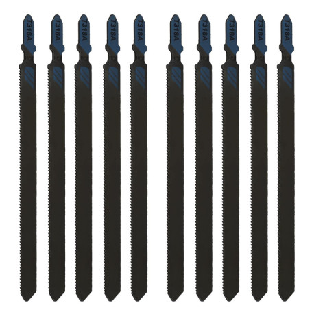 EMSea 10x T136A Lames de Scie Sauteuse en Acier Haute Vitesse 107mm Longueur de Travail Droite Coupe Rapide Lames de Scie Sauteu