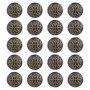 EMSea 20pcs Boutons de Vêtements en Métal 17mm - Forme Ronde Vintage pour Couture et Embellissements - Attache Décorative pour M