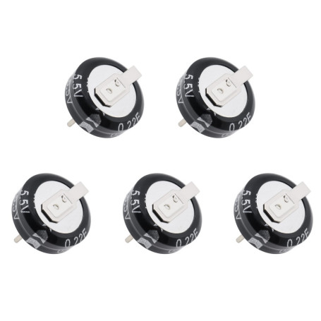 EMSea 5X Condensateur Axial Rond KR-5R5H224-R 0,22 F 5,5 V 11,5 X 5 Mm pour Composants ¨¦lectroniques Et Semi-conducteurs