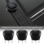 YINETTECH 10pcs Iterrupteur à Bascule SPDT AC 10A/125V 6A/250V 3 Broches 3 Positions on/Off/on Snap-in Voiture Interrupteur à Ba
