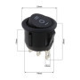 YINETTECH 10pcs Iterrupteur à Bascule SPDT AC 10A/125V 6A/250V 3 Broches 3 Positions on/Off/on Snap-in Voiture Interrupteur à Ba