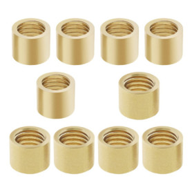 Lot de 10pcs Viroles de Queue de Billard Filetées pour Embouts Adhésifs en Laiton Accessoires de Réparation de Billard (9mm et 1