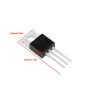 YINETTECH 10 Pièces IRLZ44N Transistors MOSFET de Niveau Logique 47A 55V Transistors MOSFET à Canal N 29x10x4.5mm Utilisés Comme