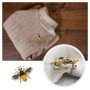 Lot de 2 broches abeille avec strass en alliage Belle broche Accessoires décoratifs pour vêtements Pull Veste Ornement pour Femm