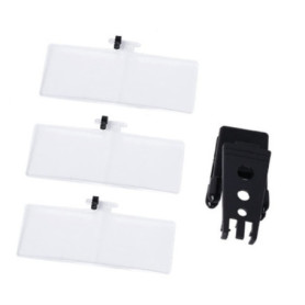 Iegefirm 1.5X/2.5X/3.5X Loupe Instruments Optiques Clip Pliant sur Loupe de Lunettes avec 3 Lentilles en Acrylique 85X30Mm