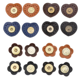 eMagTech 8pcs Boutons Pression Magnétiques Sac à Main Boucle Magnétique Fermoir de Sac à Main Magnétique Portefeuilles en Cuir P