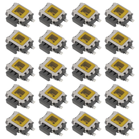 eMagTech Lot de 20 Interrupteurs à Bouton-poussoir Tactiles Latéraux SMT SMD à 4 Broches Montage en Surface 4,7 X 3,5 X 1,6 Mm 0
