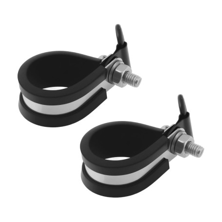 eMagTech Lot de 2 colliers de serrage antidérapants de 26 mm pour débroussailleuse de 23 à 26 mm avec sangle d'épaule