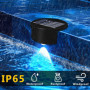 Htuygyjaw Paquet de 4 Lumières de Bord de Piscine à Énergie Solaire pour Piscines Creusées, Décorations de Piscine sans Imperméa