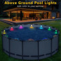 Htuygyjaw Paquet de 4 Lumières de Bord de Piscine à Énergie Solaire pour Piscines Creusées, Décorations de Piscine sans Imperméa