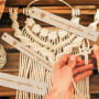 Comphic Kit de Macramé DIY avec Planche et Épingles en Macramé, Outils pour Macramé, Fournitures pour Macramé
