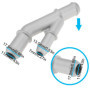 ECSiNG Tuyau de Liquide de Refroidissement en Aluminium à Bride en Y 1J0121087E Compatible avec VW MK4 1.8T 2000-2005 Et Audi TT