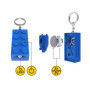 Lego Porte-clés Brick 2 x 4 avec lampe de poche LED – Environ 7,6 cm de grand bloc de construction bleu (KE234HB) – Cadeau pour 