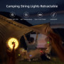 Mcbazel Guirlande Lumineuse de Camping, Lampe de Camping Extérieure Rechargeable Rétractable de 12M, Lumières LED Ambiance de Ca