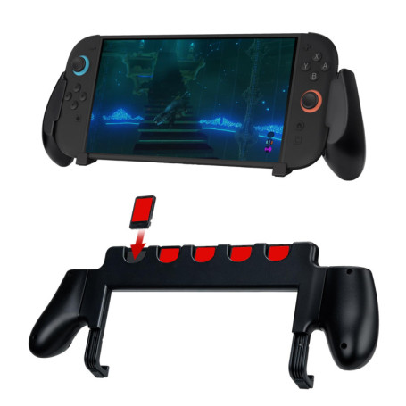 Mcbazel Poignée de Console pour Nintendo Switch 2, avec Emplacements pour Cartes Jeu, ABS Léger et Résistant, Installation Facil