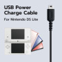 Mcbazel Câble de Charge USB pour Nintendo DS Lite, 1,2m Câble d'alimentation Câble de Charge USB pour Nintendo DS Lite- Noir