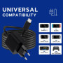 Wigearss Adaptateur Secteur 60W Rapide pour Nintendo Switch/Switch 2/OLED/Lite/Dock TV, Steam Deck Dock, Manette PS5/Switch Pro/