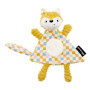 LES DEGLINGOS - Doudou Baby Cyranos Le Renard- Velours côtelé Ultra Doux - Idée Cadeau - Dès la Naissance - 28 cm - Jaune Moutar