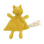 LES DEGLINGOS - Doudou Baby Cyranos Le Renard- Velours côtelé Ultra Doux - Idée Cadeau - Dès la Naissance - 28 cm - Jaune Moutar
