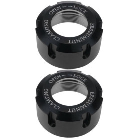 LT Easiyl Lot de 2 écrous de serrage ER32 M40 x 1,5 de diamètre 49,5 mm d'ouverture de 27 mm pour mandrin de fraisage CNC, porte