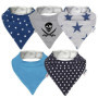 Bandana Bébé Bavoir de 5- Doux et Absorbant Avec Doublure Imperméable à l'eau, Pour Les Bébés, Les Nourrissons, Les tout-Petits 
