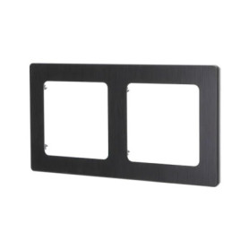 Plaque murale en aluminium noir au design moderne et élégant, fabriquée avec précision allemande/française, avec 2 clés pour plu