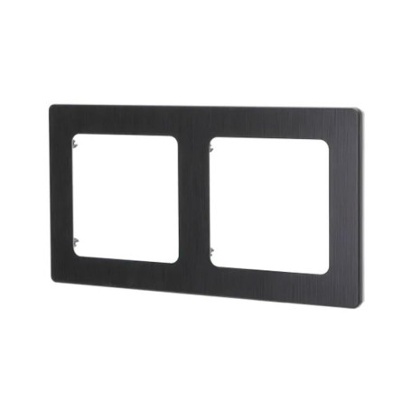 Plaque murale en aluminium noir au design moderne et élégant, fabriquée avec précision allemande/française, avec 2 clés pour plu