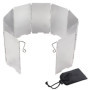 2 Pièces Pare Vent Pliable Rechaud D'aluminium, 9 Assiettes Pare-Vent de Camping Portable Réchaud de Camping,Rechaud GazBivouac,