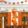 PYSEOSISE Automne Chemin de Table, 183x33 cm Décoration de Table d'automne, Citrouille et Feuille d'érable Chemin de Table pour 