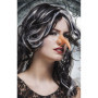 Boland 74503 Nez de sorcière, mélange de silicone, de polyester, nez avec verrue, avec élastique, maquillage, costume, carnaval,
