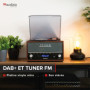 Audizio Frisco Platine Vinyle Bluetooth avec Radio Dab+ Intégrée - Marron, Radio Dab+ et FM avec Haut-Parleur Intégré, 33, 45, 7